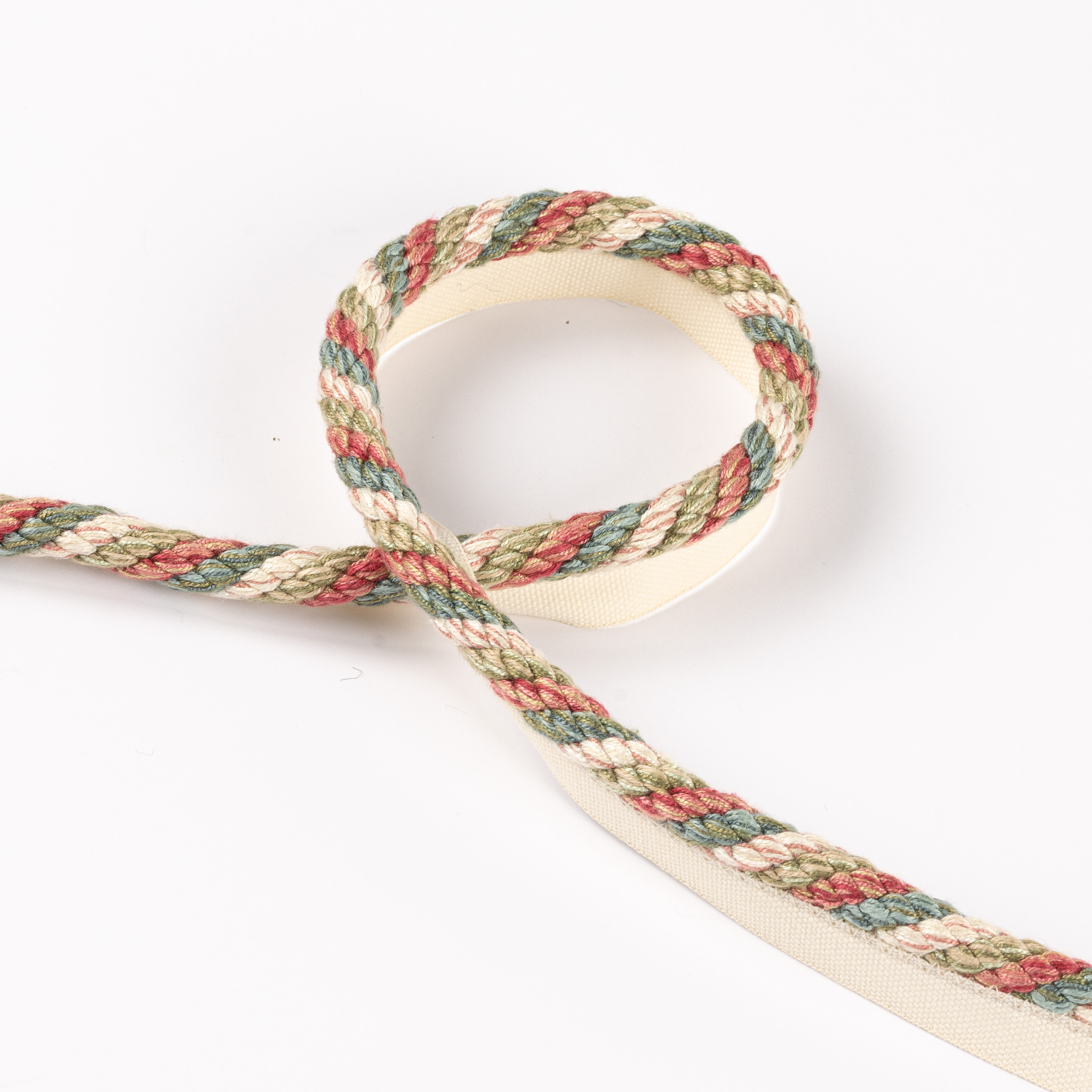 Lansdowne Rope Trimming in Red/Forest by Colefax and Fowler
