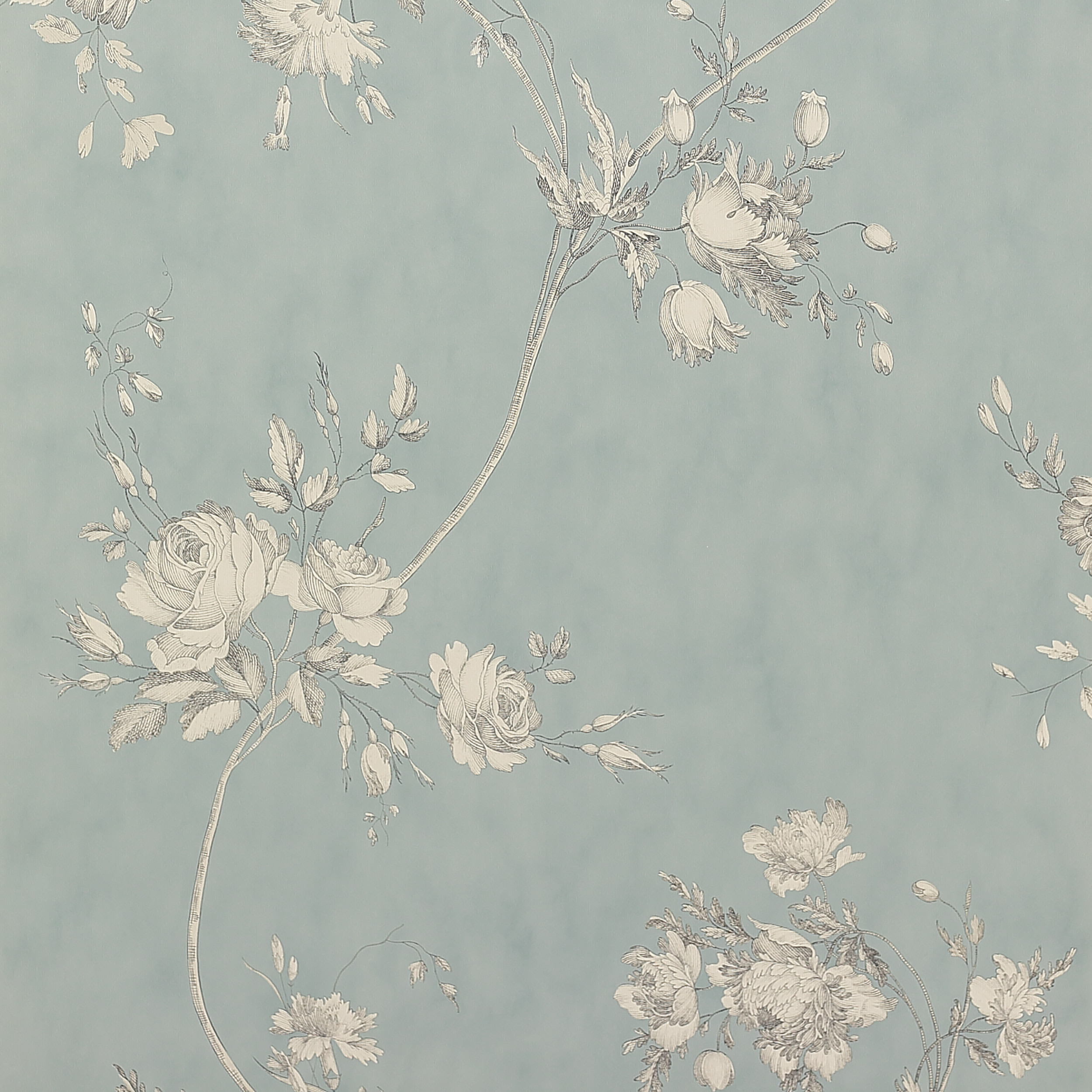 Darcy Wallpaper in Aqua by Colefax and Fowler