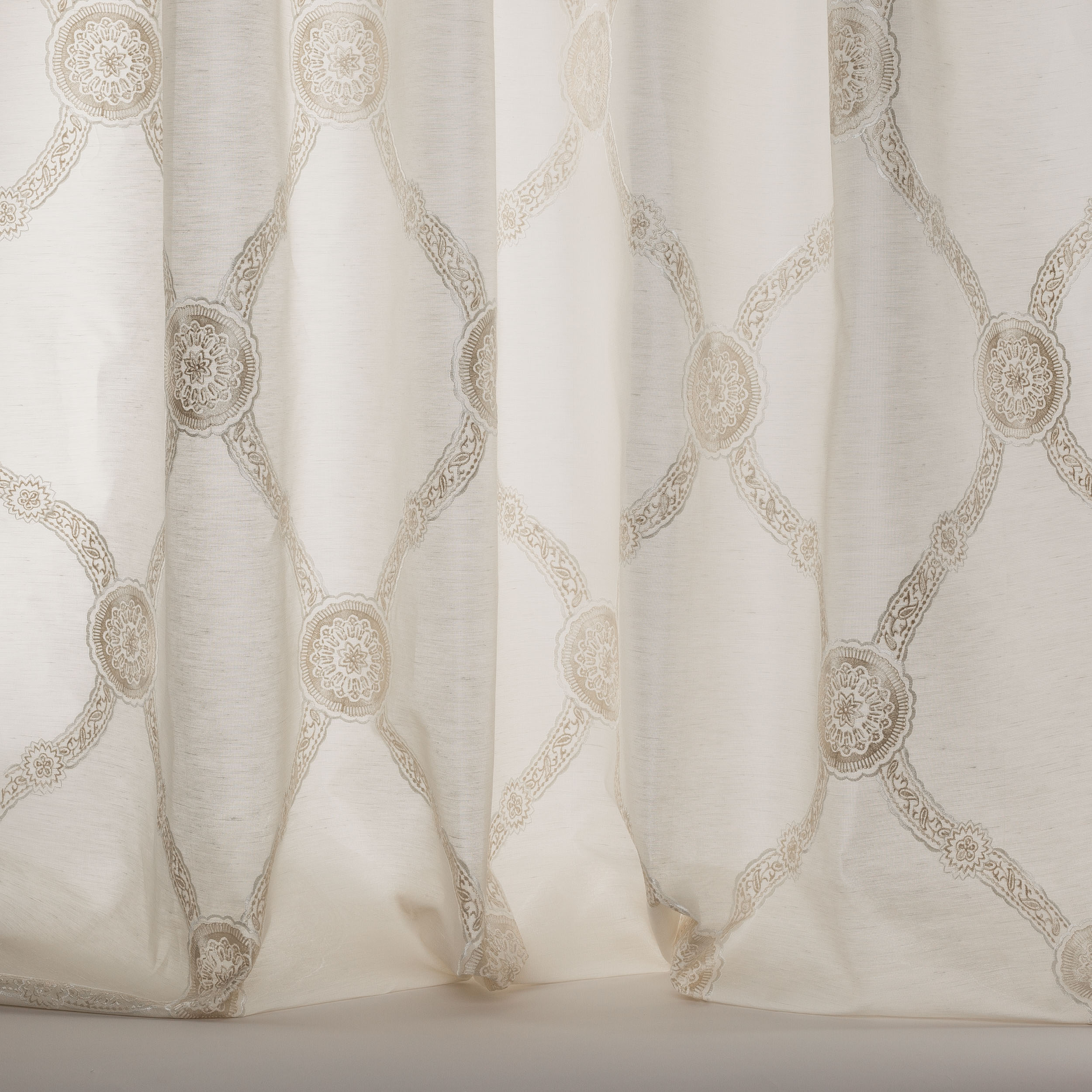 Marcelle Fabric in Silver by Colefax and Fowler