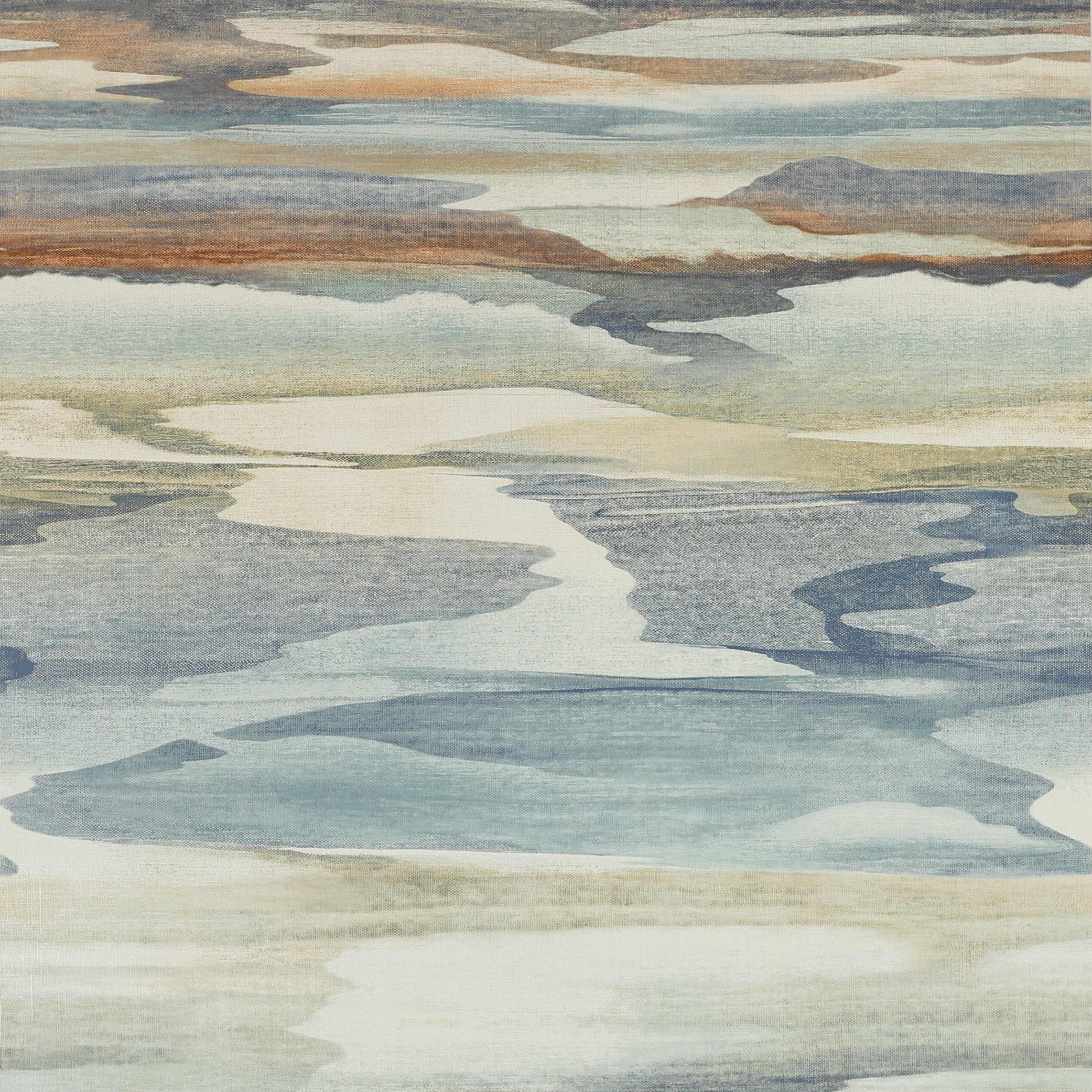 Cloudscape Wallpaper in Purple/Gold by Jane Churchill